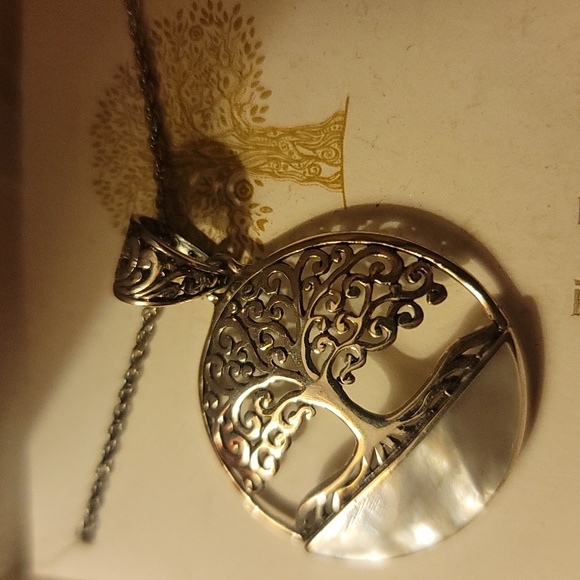 sterling silver the tree of life unity & life 16inch plus 2 - Picture 3 of 6